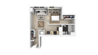 One Bedroom One Bath F 4-618 4-618 floor plan